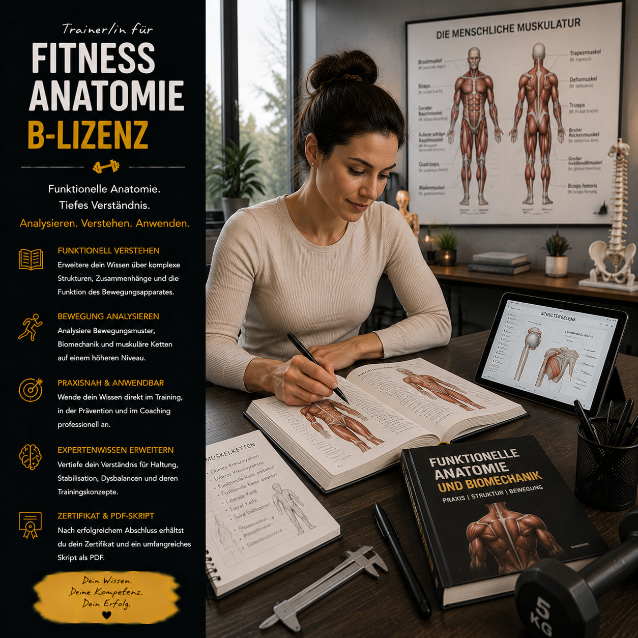 Trainer/in für Fitness Anatomie "B-Lizenz"