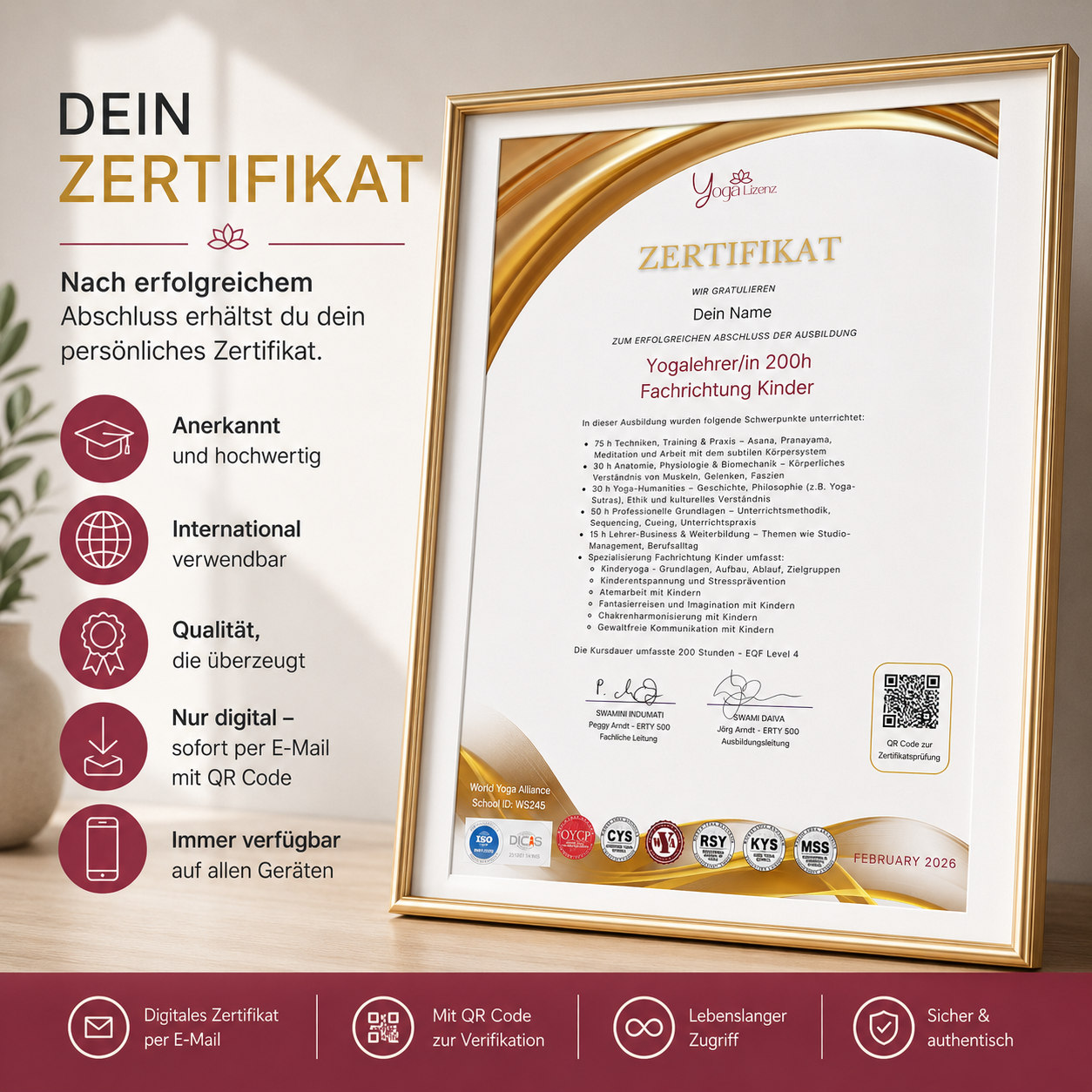 Yogalehrer/in 200h - Zertifikat - Fachrichtung Kinder