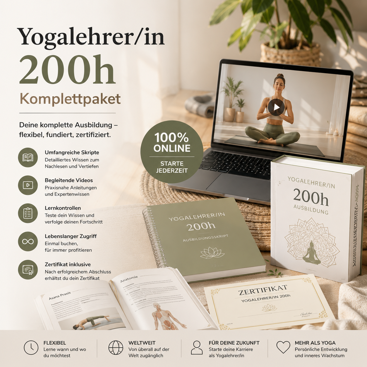 Yogalehrer/in 200h Komplett Paket - 10 Kurse