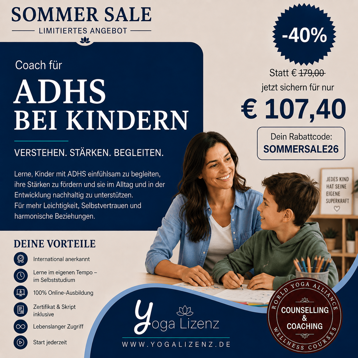 Coach für ADHS bei Kindern - YogaLizenz.de