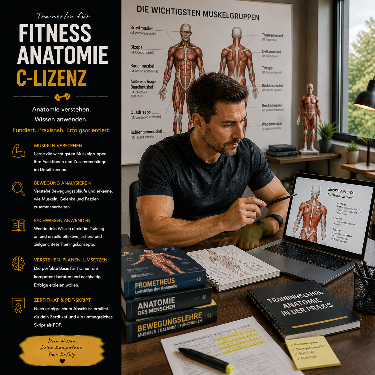 Trainer/in für Fitness Anatomie "C-Lizenz"