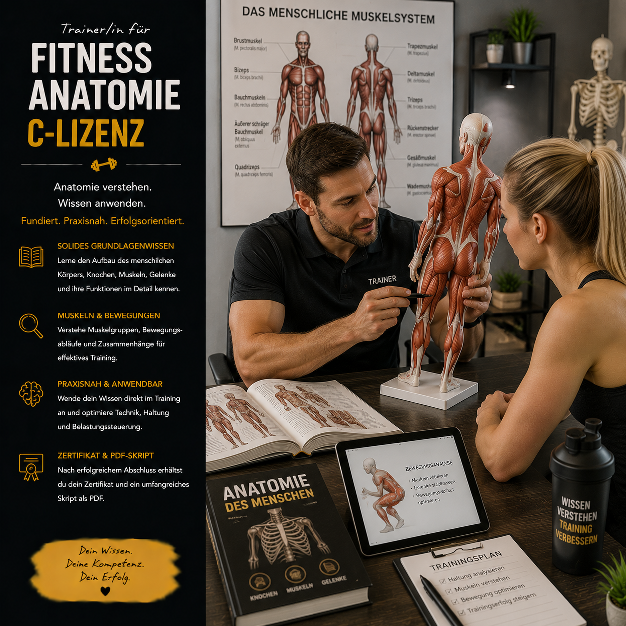 Trainer/in für Fitness Anatomie "C-Lizenz"