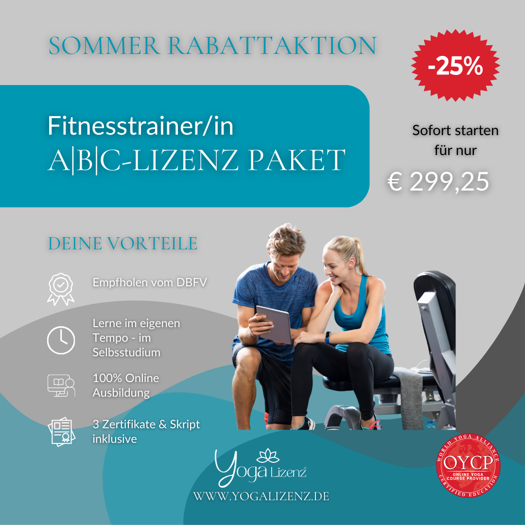 Fitnesstrainer A|B|C - Lizenz Komplettpaket