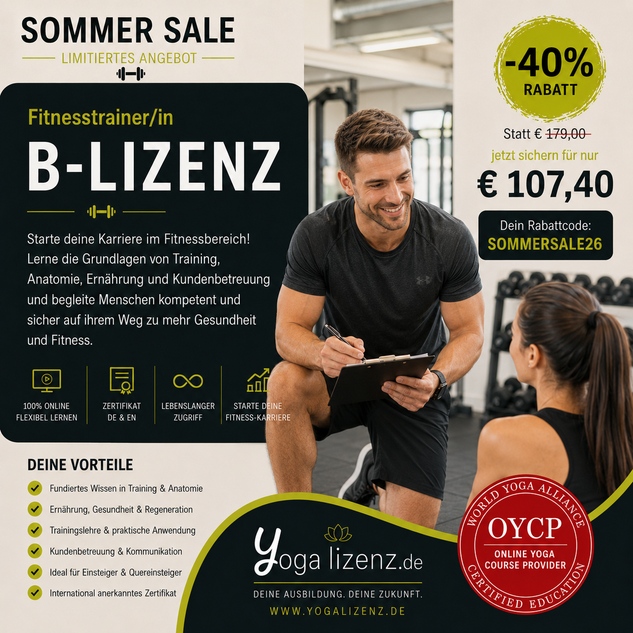 Fitnesstrainer/in "B-Lizenz"