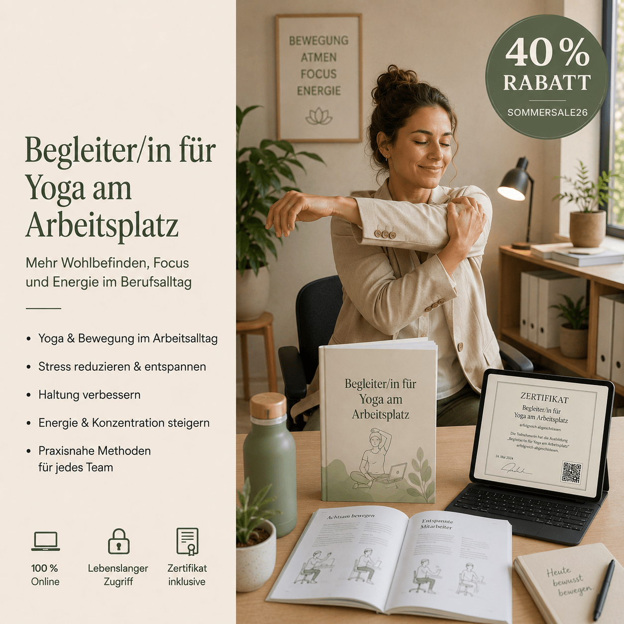 Begleiter/in für Yoga am Arbeitsplatz - Minikurs - YogaLizenz.de