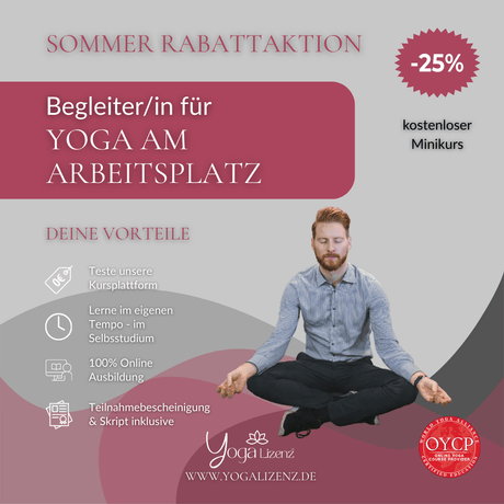 Begleiter/in für Yoga am Arbeitsplatz - Minikurs - YogaLizenz.de
