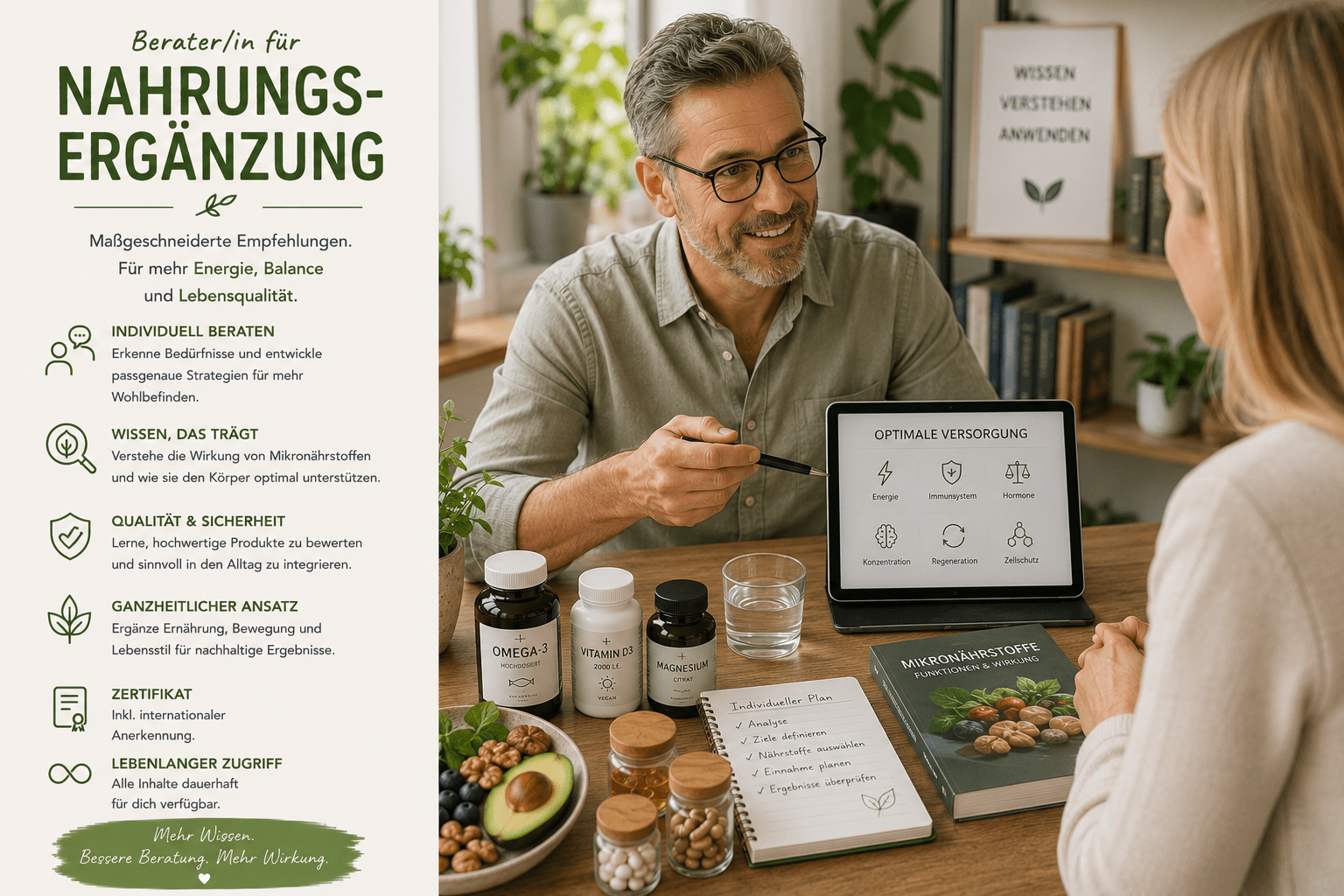 Berater/in für Nahrungsergänzung - YogaLizenz.de