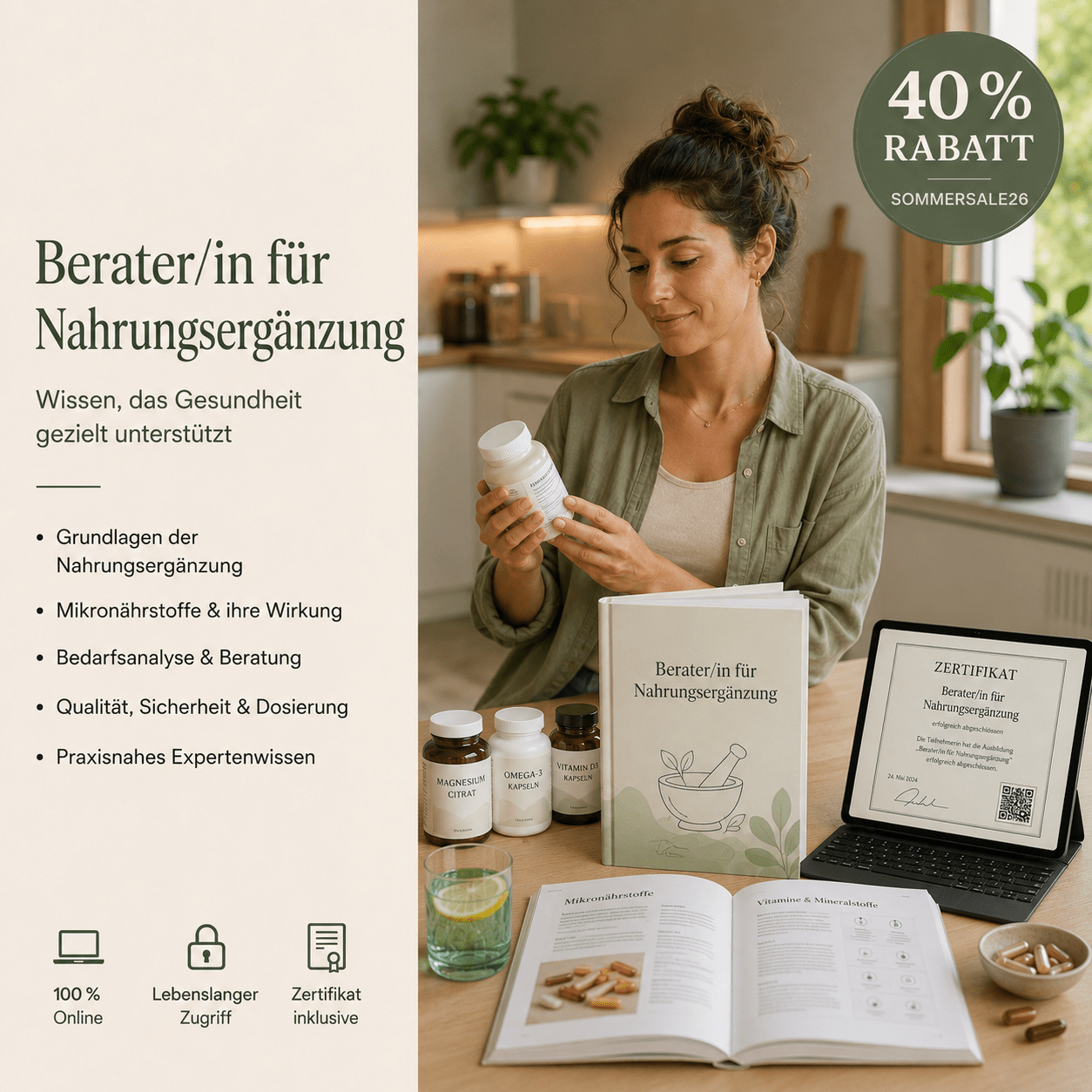 Berater/in für Nahrungsergänzung - YogaLizenz.de