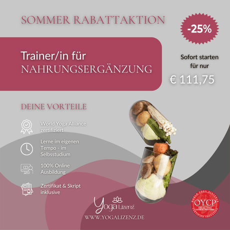 Berater/in für Nahrungsergänzung - YogaLizenz.de