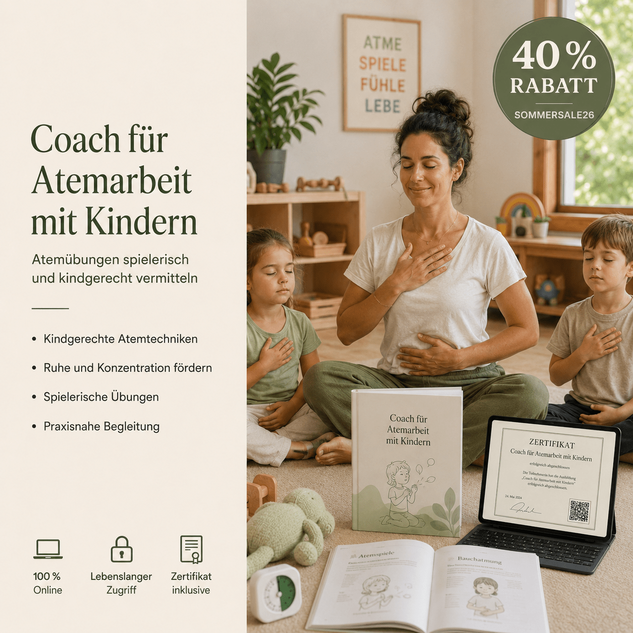 Coach für Atemarbeit mit Kindern - YogaLizenz.de