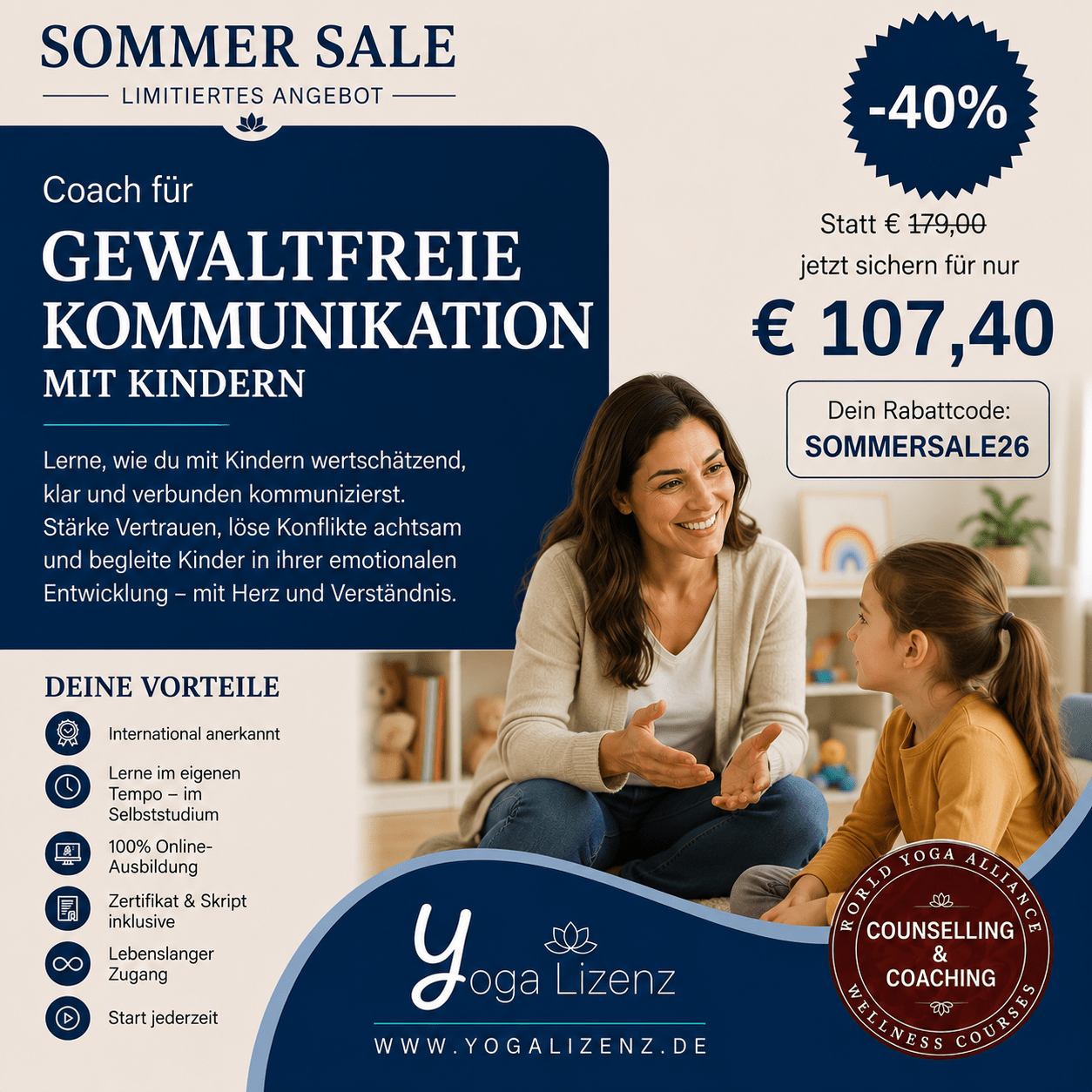Coach für Gewaltfreie Kommunikation mit Kindern - YogaLizenz.de