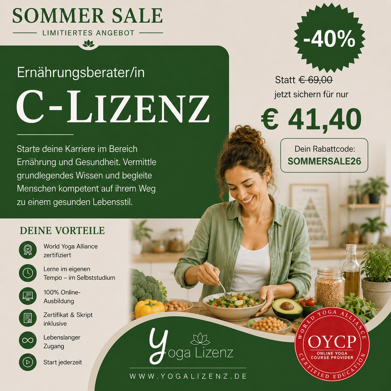 Ernährungsberater "C-Lizenz" - YogaLizenz.de