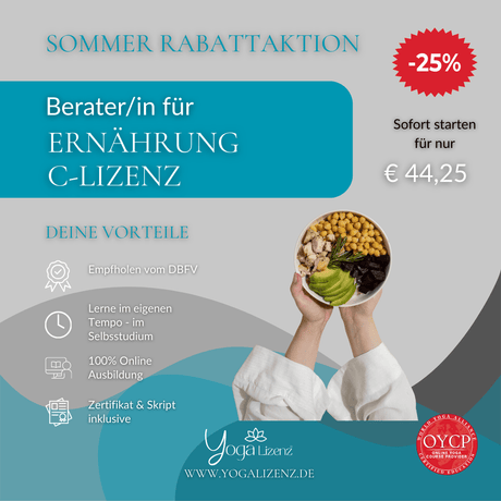 Ernährungsberater "C - Lizenz" - YogaLizenz.de