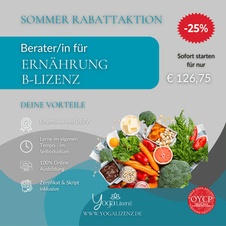 Ernährungsberater/in "B - Lizenz" - YogaLizenz.de