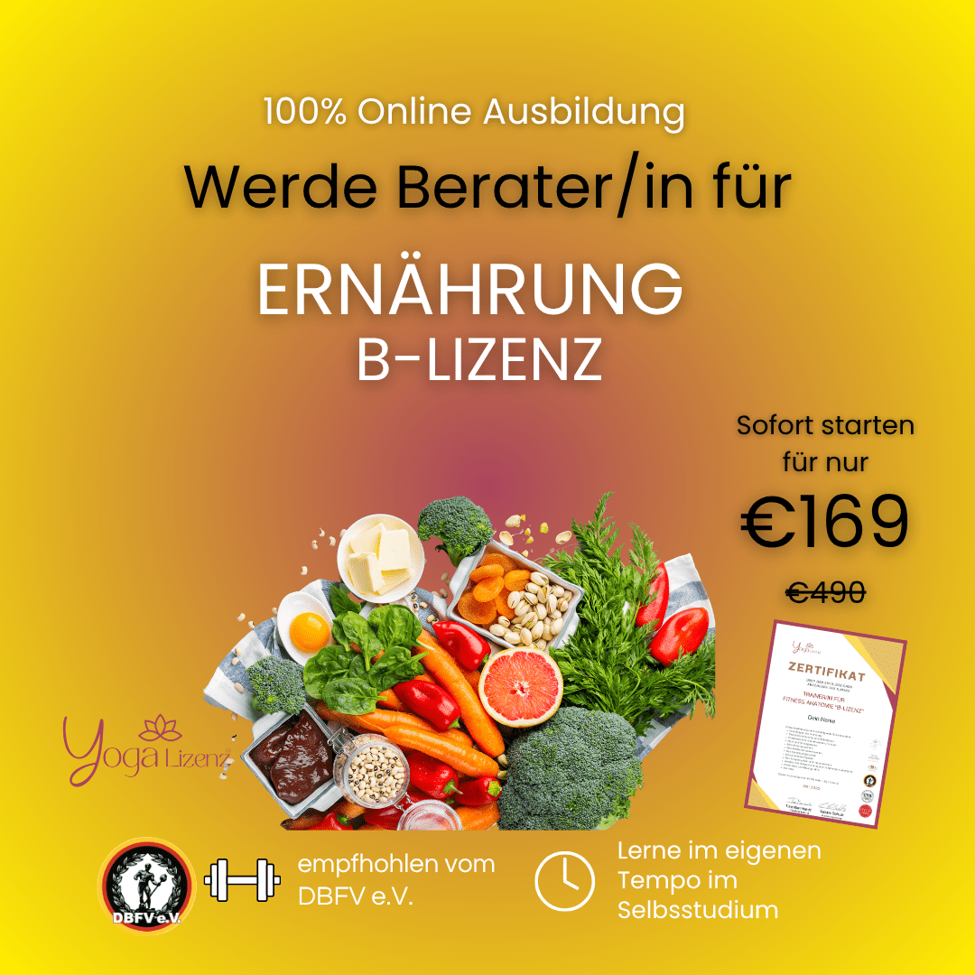 Ernährungsberater/in "B - Lizenz" - YogaLizenz.de
