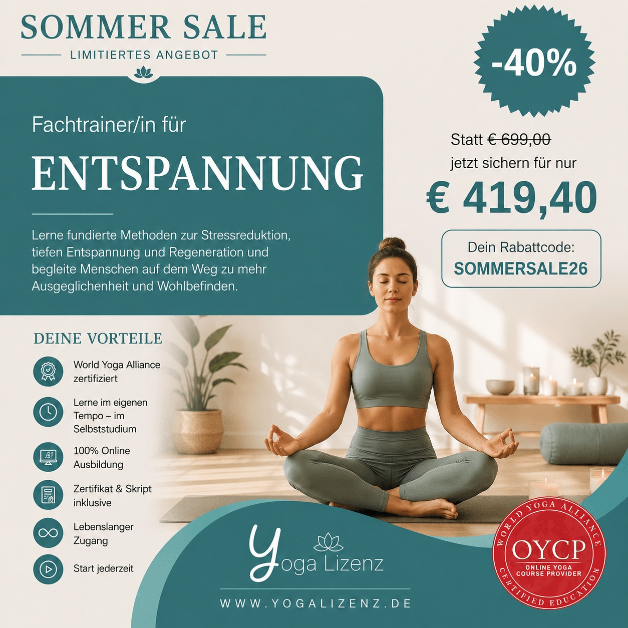 Fachtrainer/in für Entspannung - YogaLizenz.de