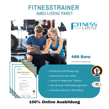 Fitnesstrainer A - Lizenz | B - Lizenz | C - Lizenz Komplettpakett - YogaLizenz.de