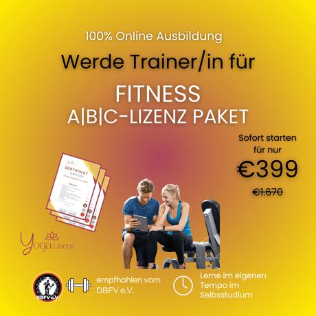 Fitnesstrainer A|B|C - Lizenz Komplettpaket - YogaLizenz.de