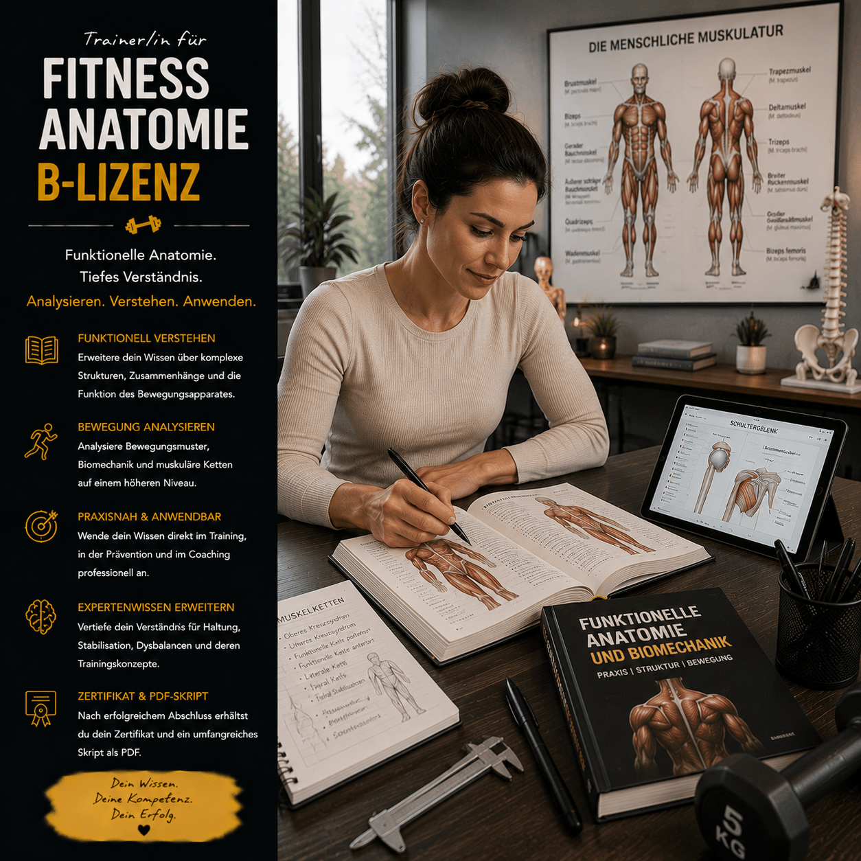 Trainer/in für Fitness Anatomie "B-Lizenz" - YogaLizenz.de