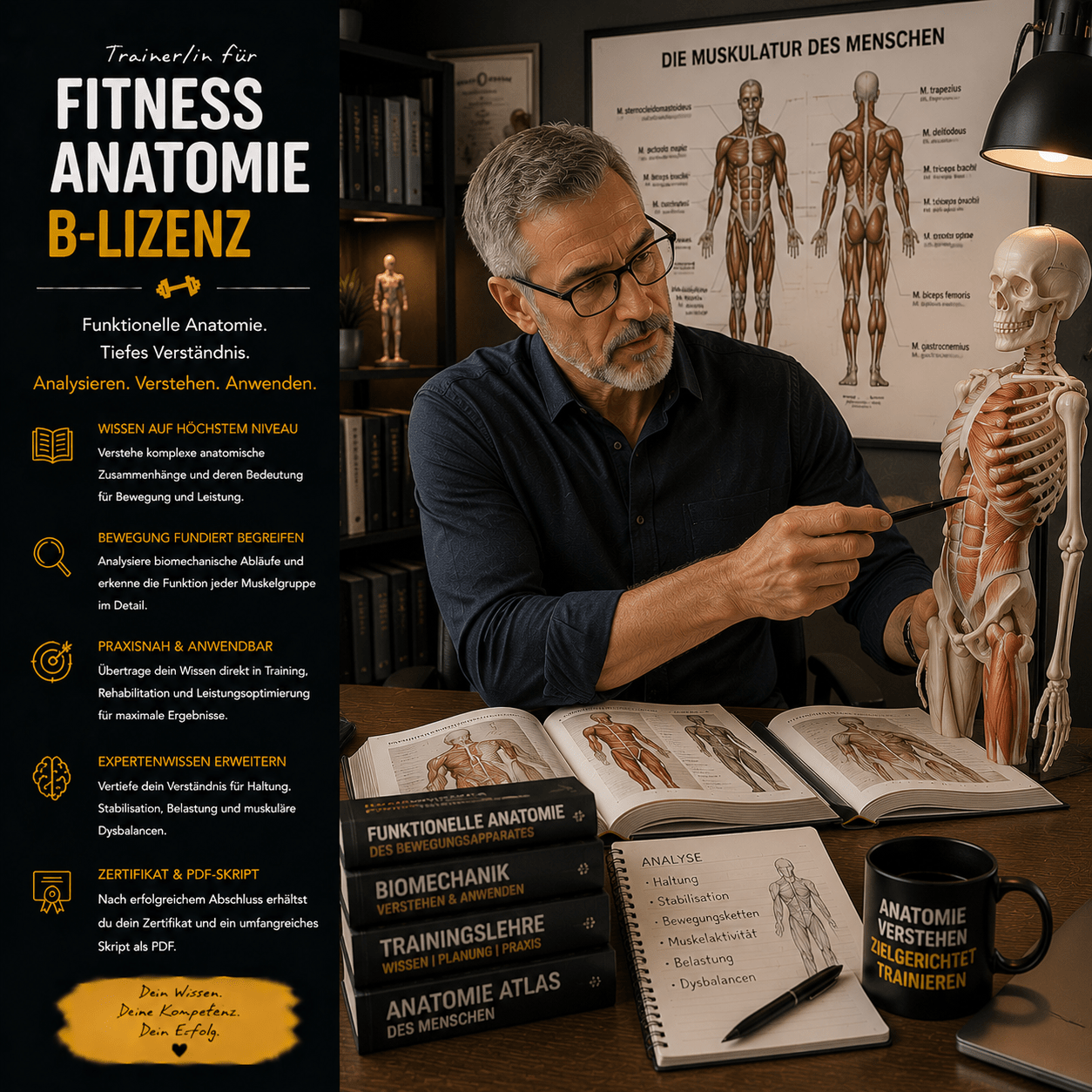 Trainer/in für Fitness Anatomie "B-Lizenz" - YogaLizenz.de