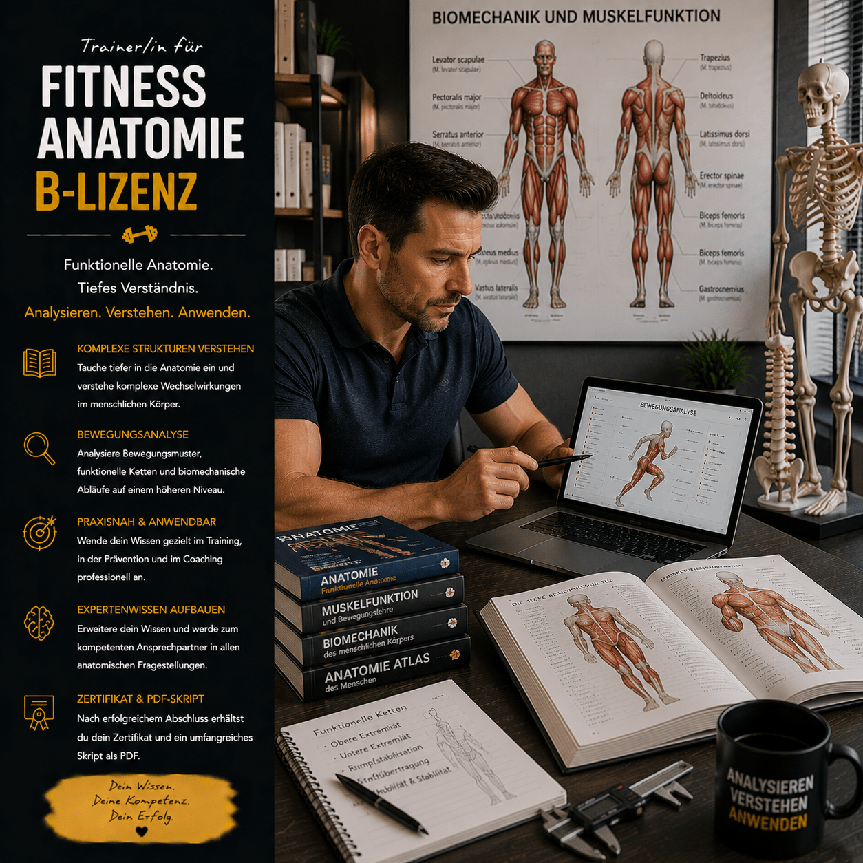 Trainer/in für Fitness Anatomie "B-Lizenz" - YogaLizenz.de