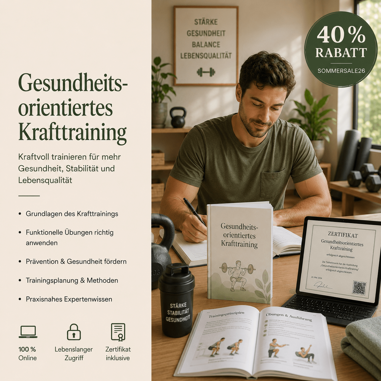 Trainer/in für gesundheitsorientiertes Krafttraining - YogaLizenz.de