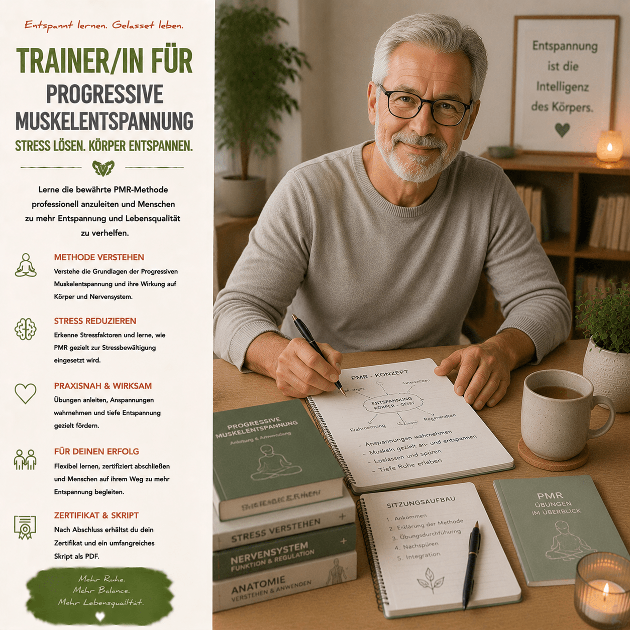 Trainer/in für Progressive Muskelentspannung - YogaLizenz.de