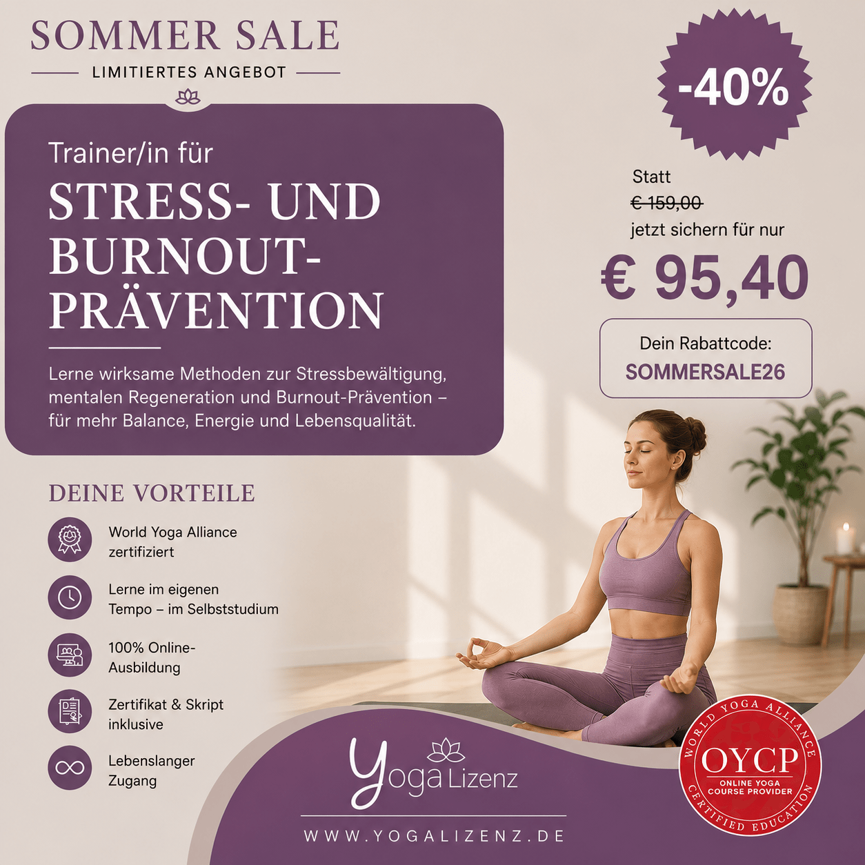 Trainer/in für Stress- und Burnoutprävention - YogaLizenz.de