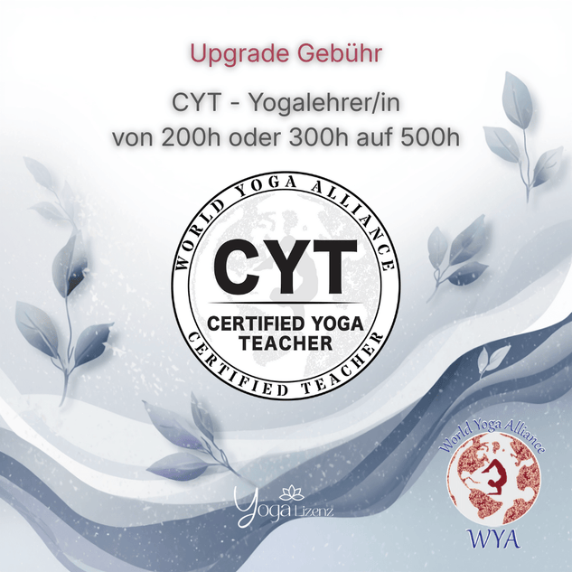 WYA - Upgrade Gebühr 200h oder 300h - > 500h - YogaLizenz.de