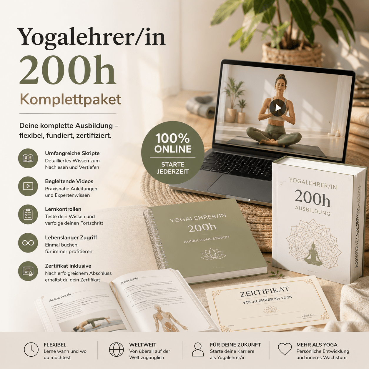 Yogalehrer/in 200h Komplett Paket - 10 Kurse - YogaLizenz.de