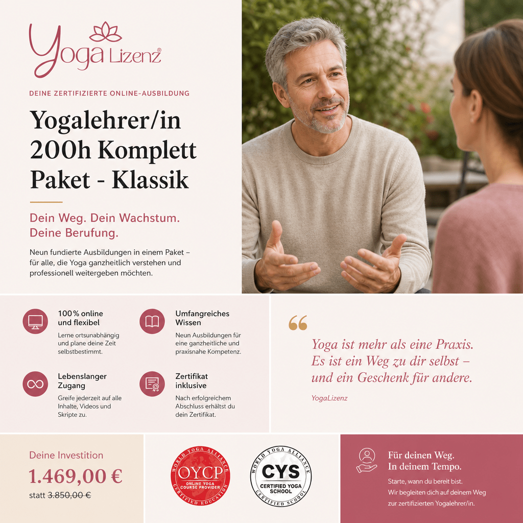 Yogalehrer/in 200h Komplett Paket - Klassik - YogaLizenz.de