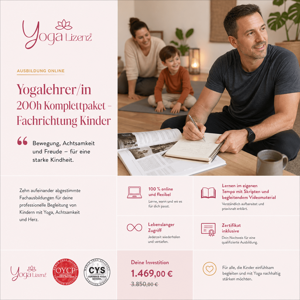 Yogalehrer/in 200h Komplettpaket - Fachrichtung Kinder - YogaLizenz.de