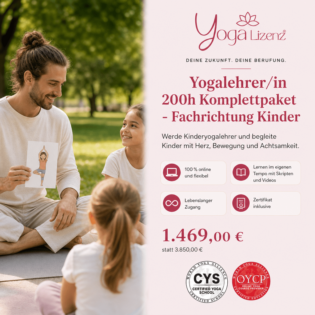 Yogalehrer/in 200h Komplettpaket - Fachrichtung Kinder - YogaLizenz.de